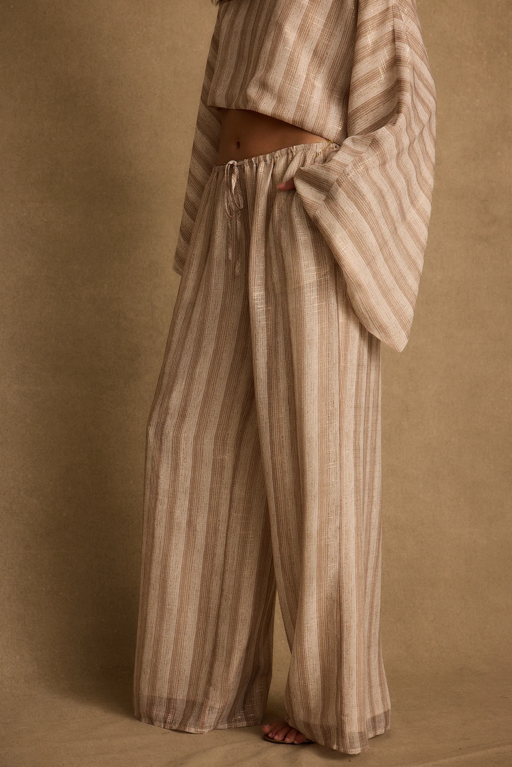 Clear Breeze Striped Chiffon Pants - Image 6