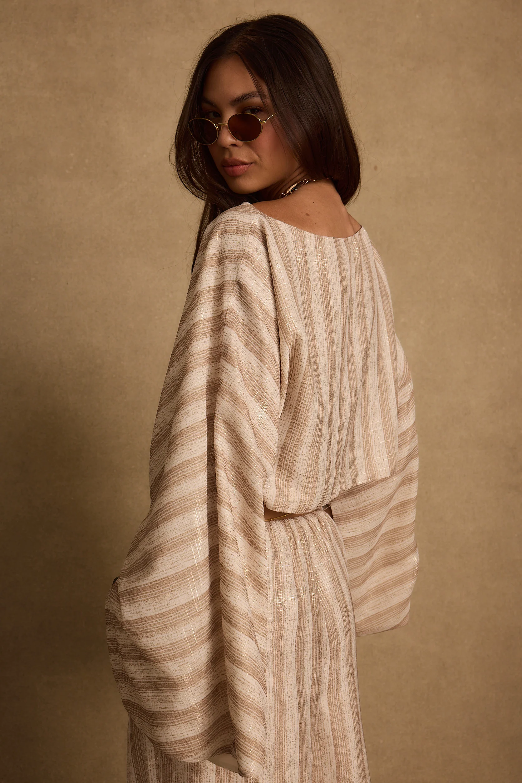 Clear Breeze Striped Chiffon Top - Image 3