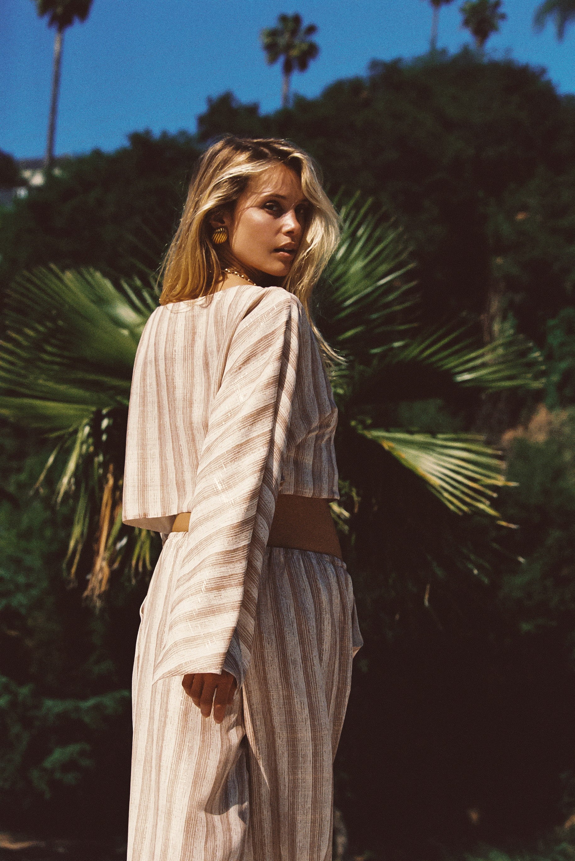 Clear Breeze Striped Chiffon Top - Image 4