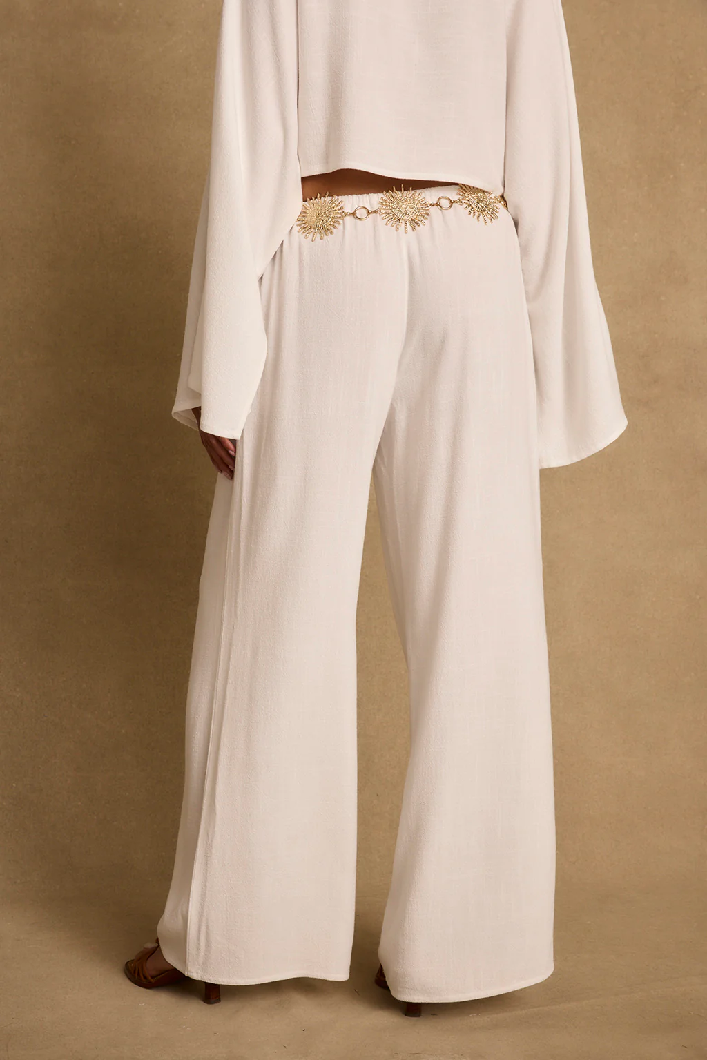 Clear Breeze White Linen Pants - Image 3