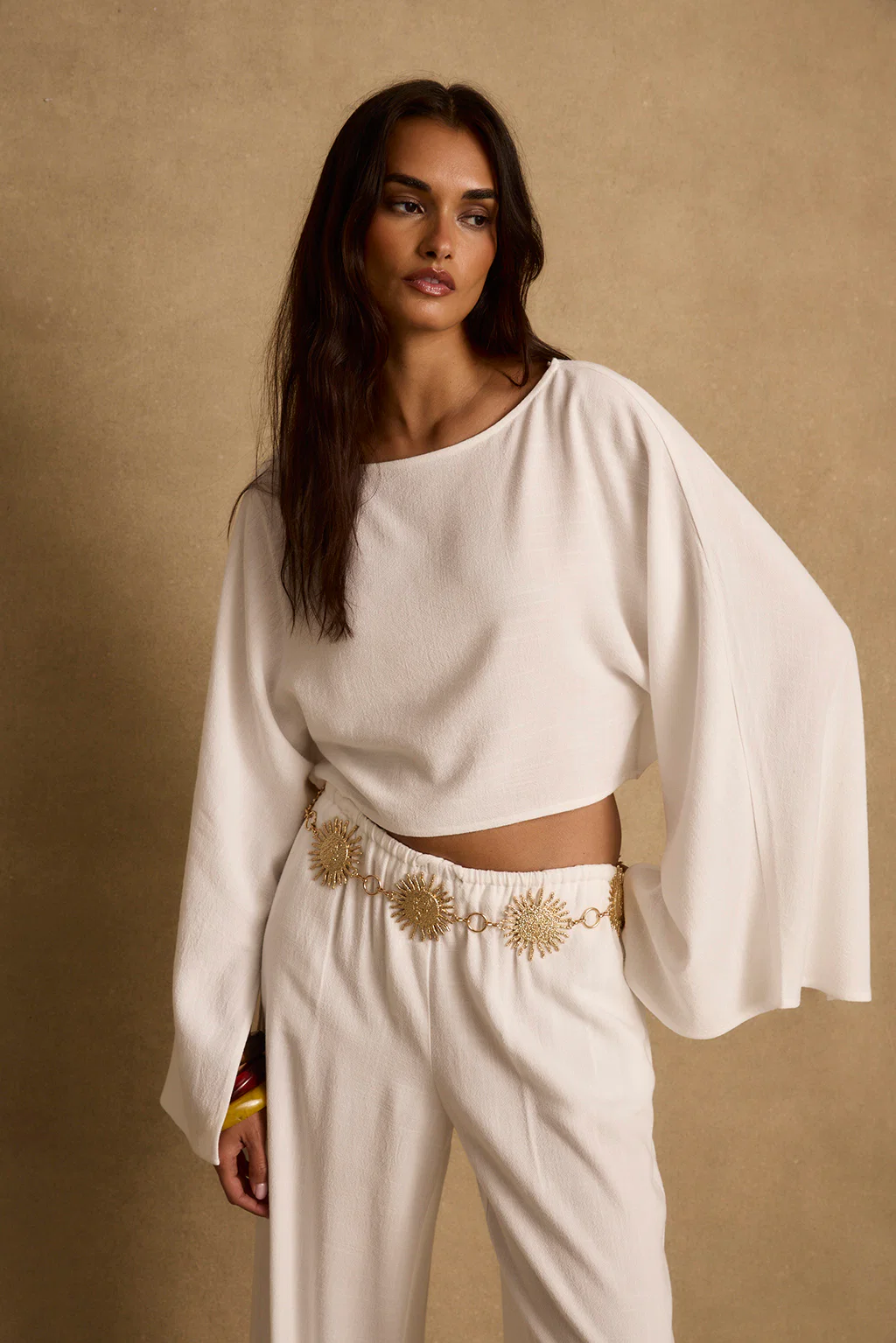 Clear Breeze White Linen Top - Image 3
