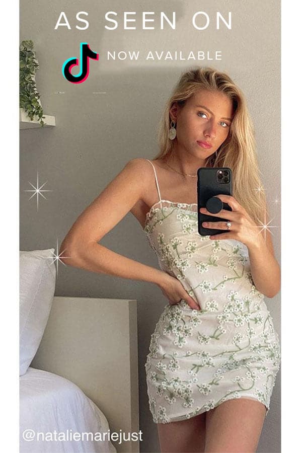 Croatian Coast White Floral Mini Dress - Image 8