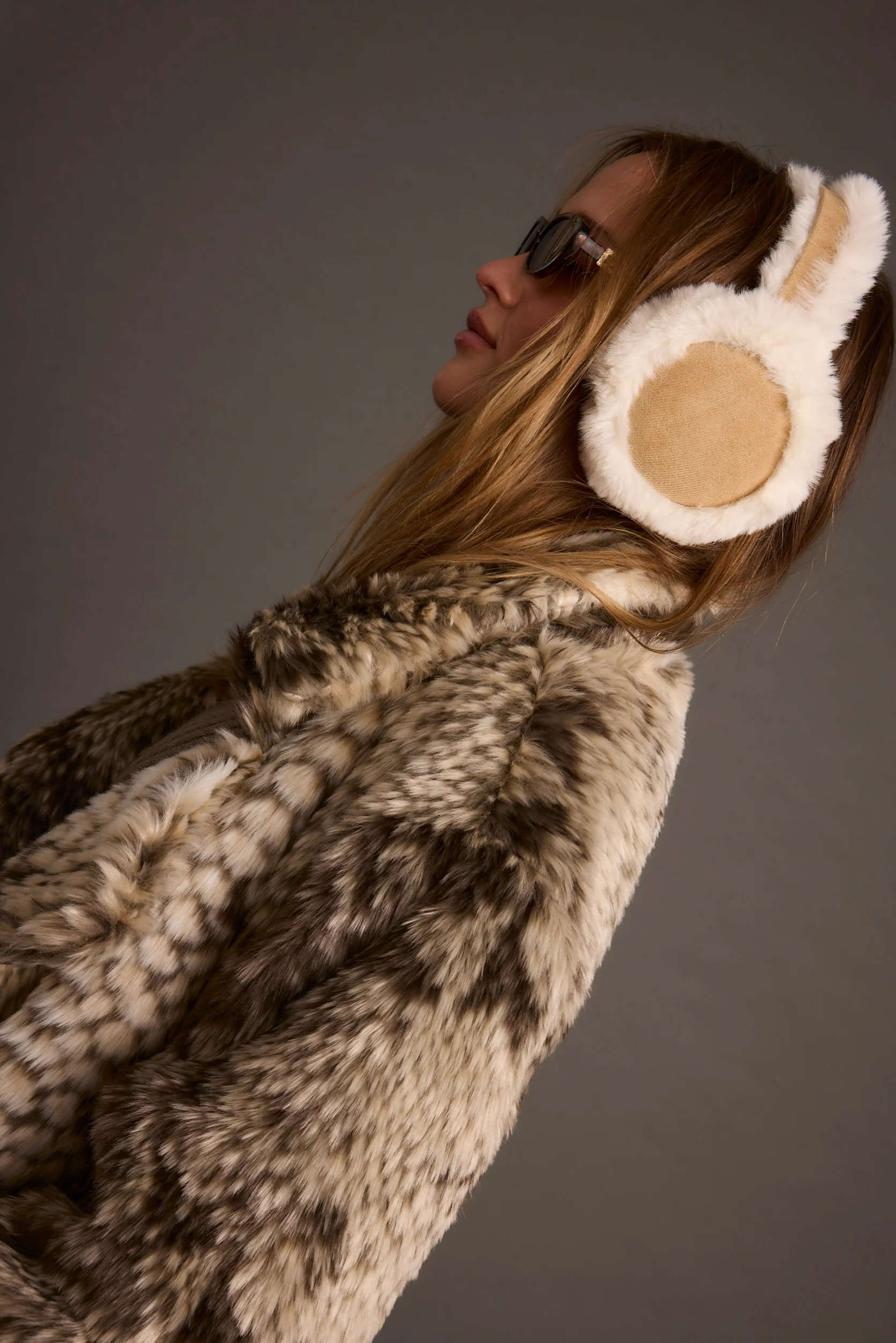 Crystal Ivory Faux Fur Ear Muffs - Image 4