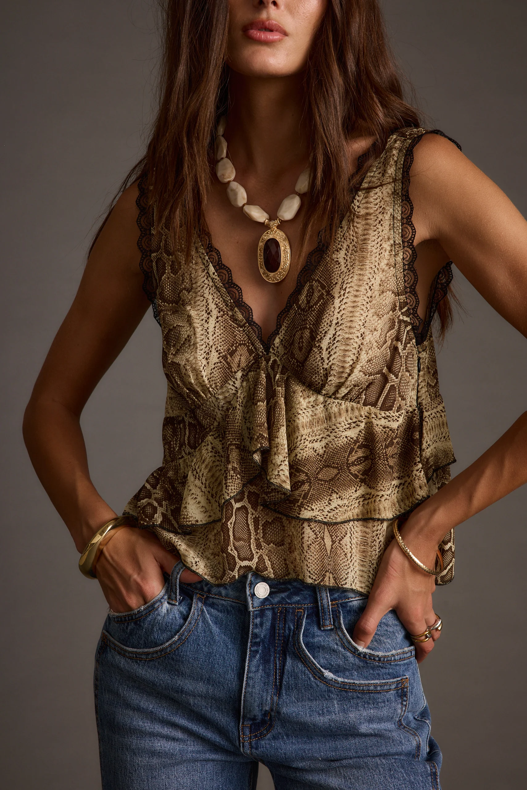 Cynthia Snake Print Tank - Image 3