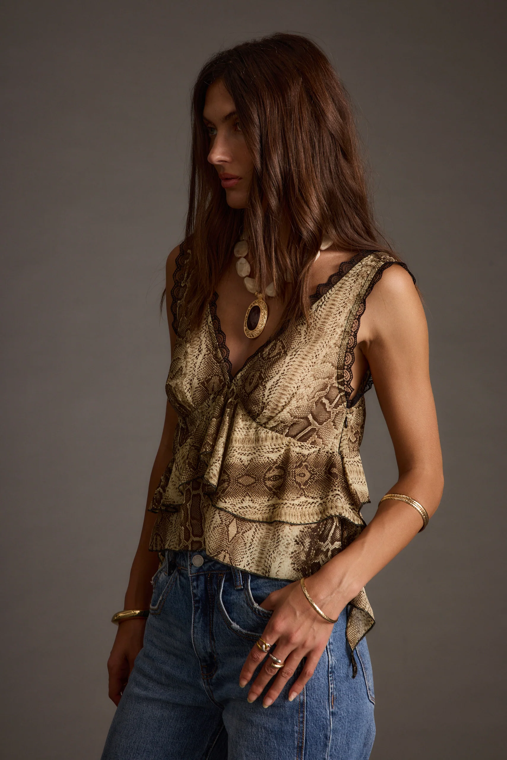 Cynthia Snake Print Tank - Image 5