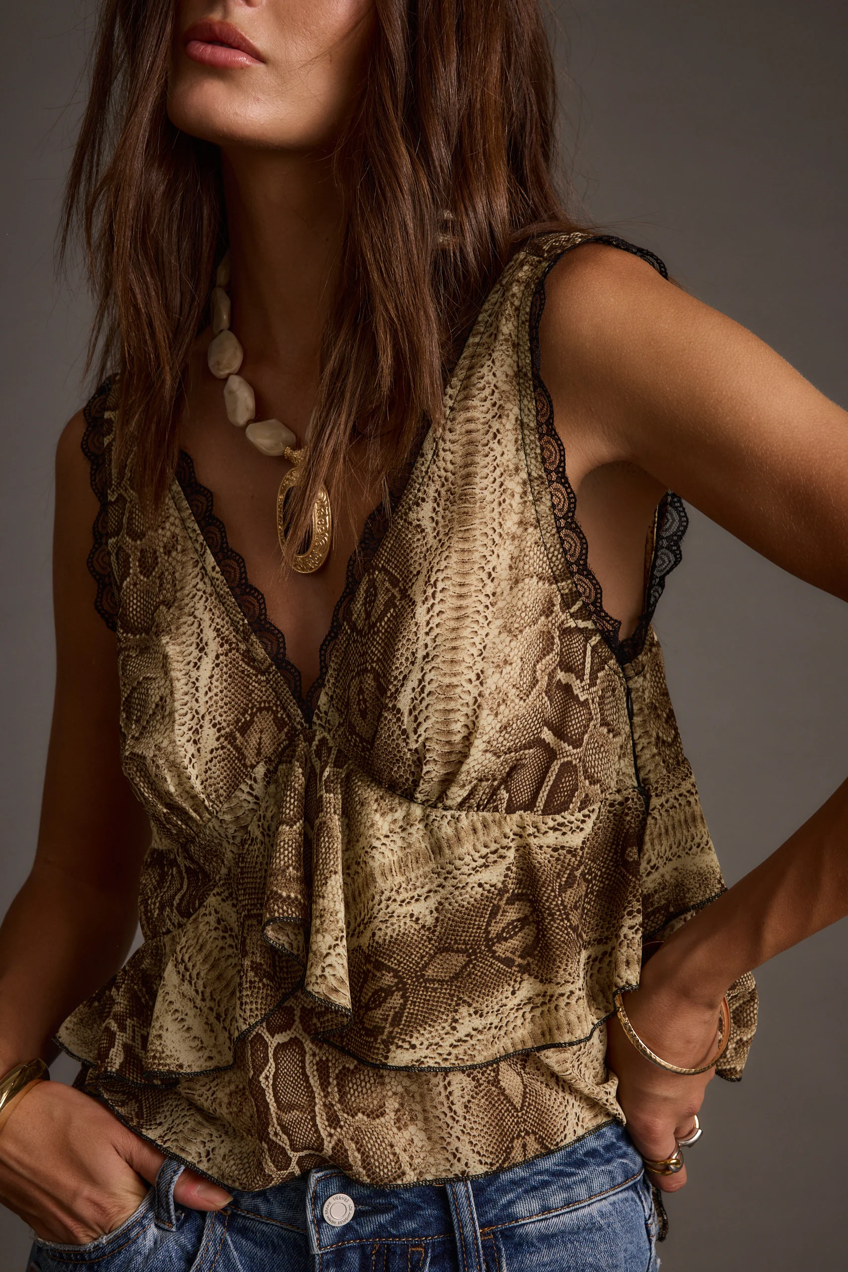 Cynthia Snake Print Tank - Image 7