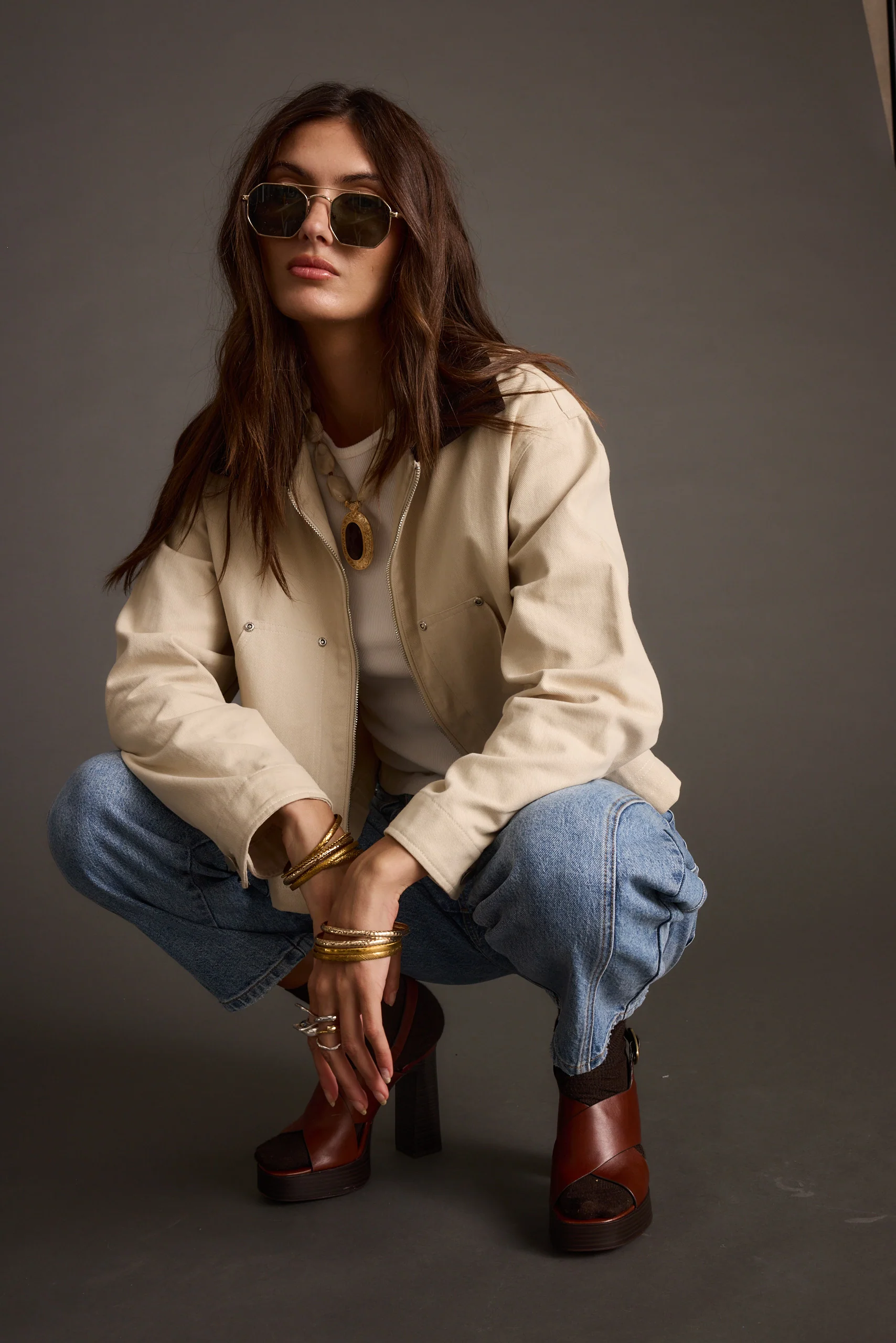Cypress Light Khaki Cropped Barn Jacket - Image 8