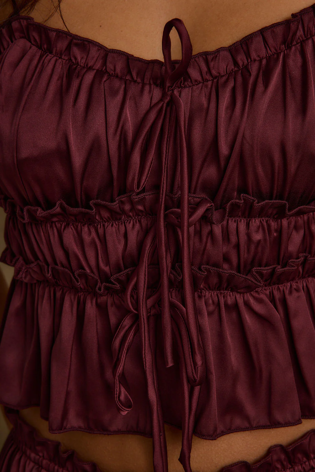 Dahlia Mulberry Satin Tank - Image 8
