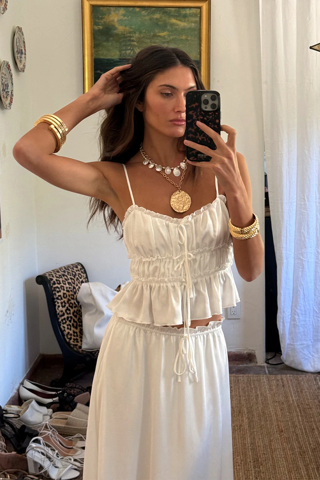 Dahlia White Satin Tank - Image 6