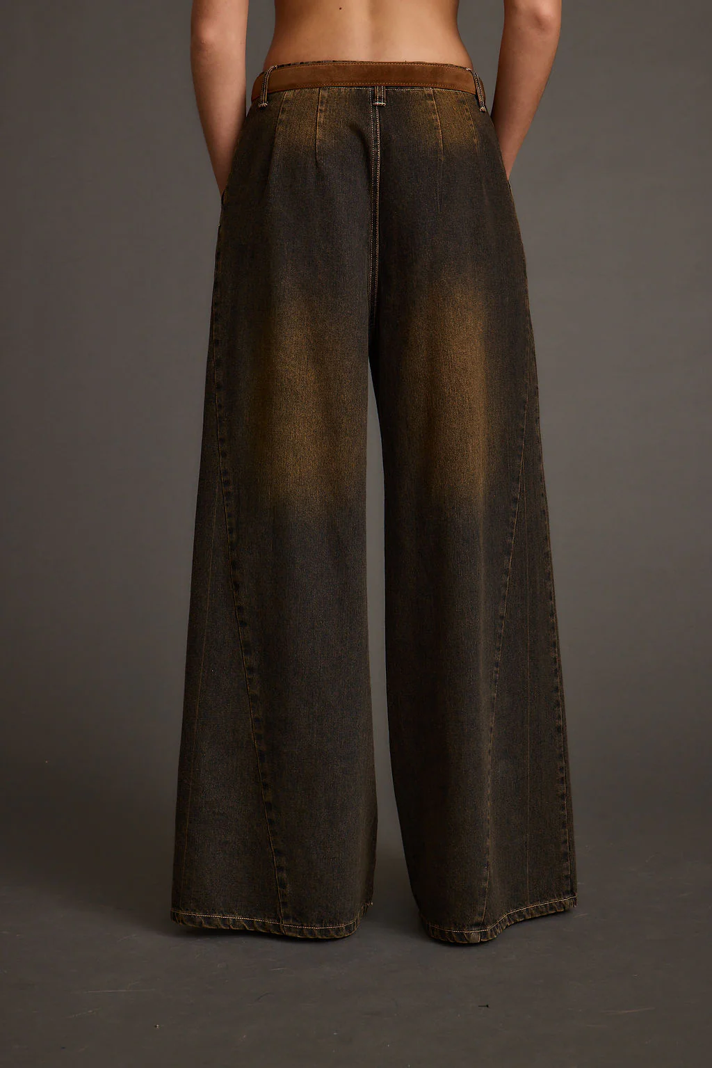 Dakota Washed Black Wide Leg Jeans - Image 7