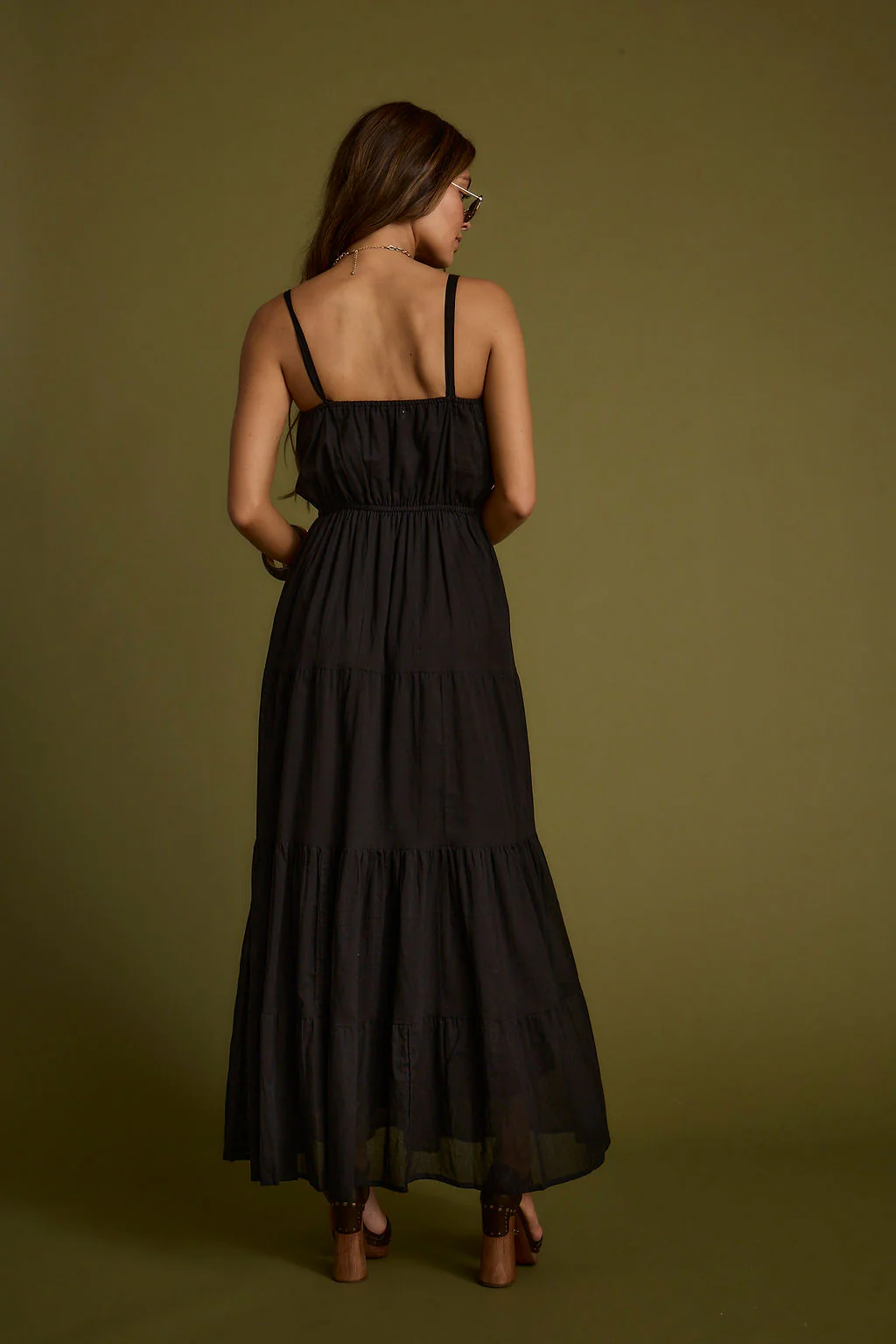 Darion Black Maxi Dress - Image 6
