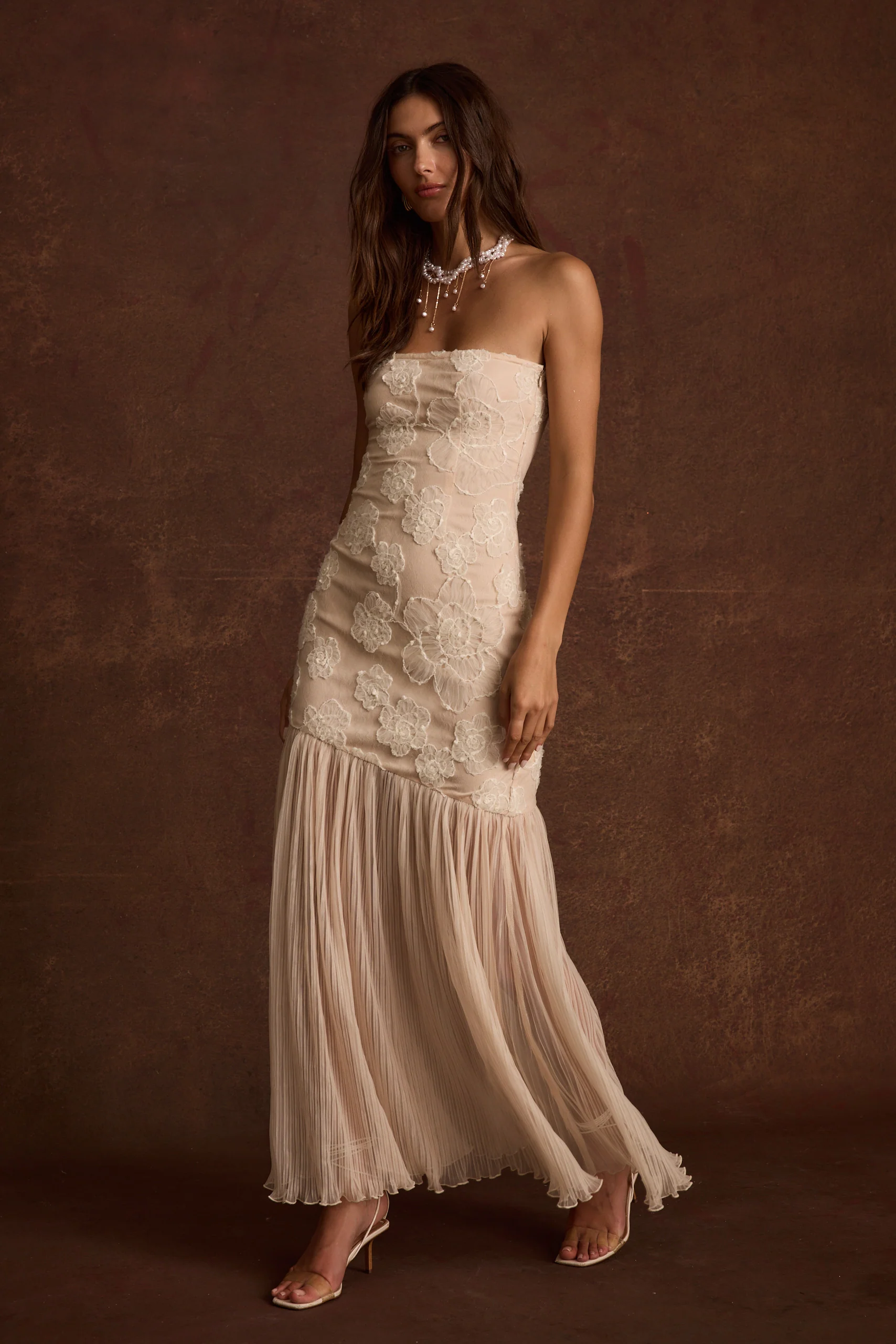 Daylight Blush Embroidered Maxi Dress - Image 5