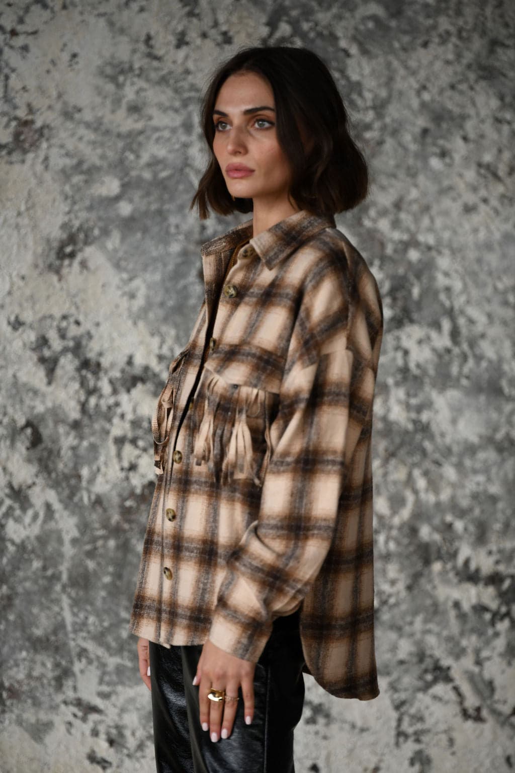 Devin Brown Fringe Shacket - Image 7