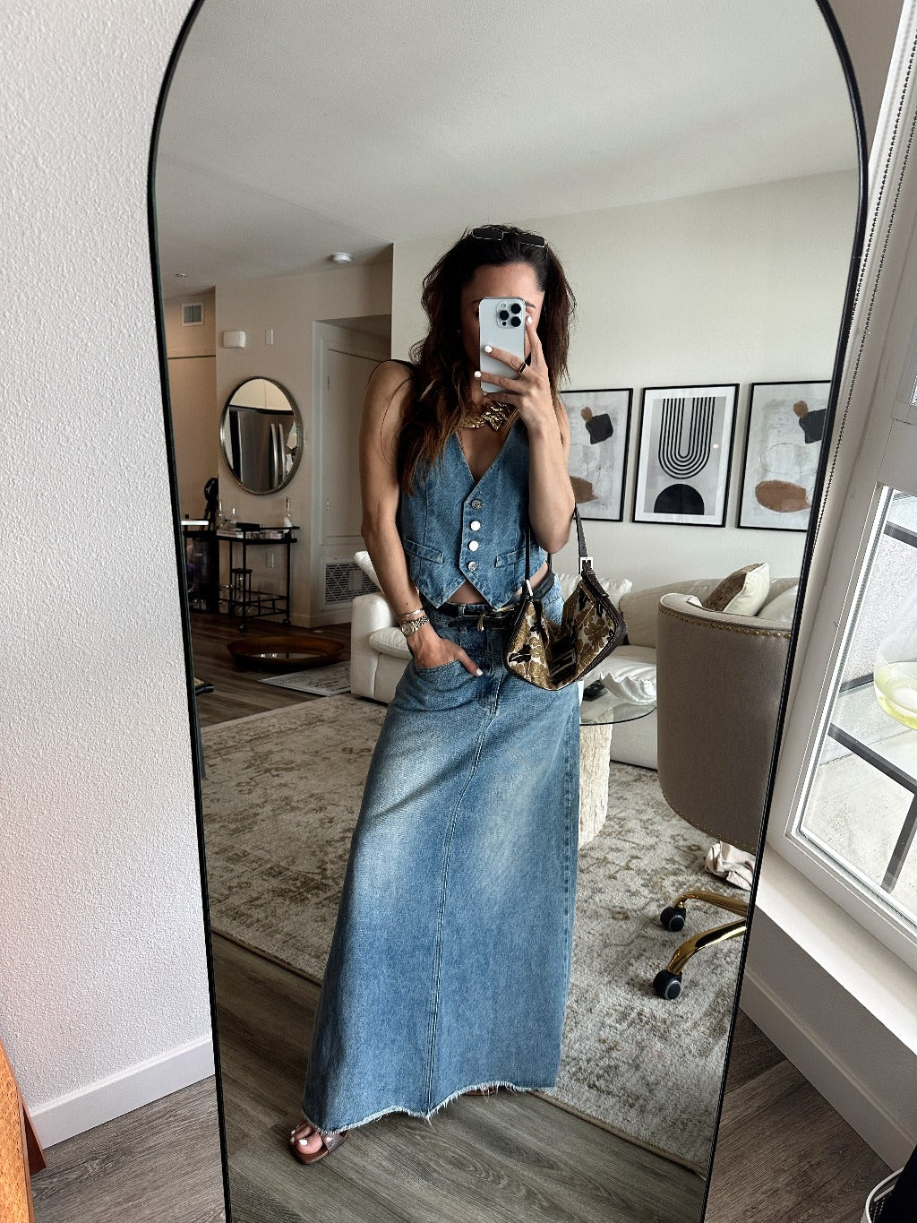Diane Blue Denim Vest - Image 3