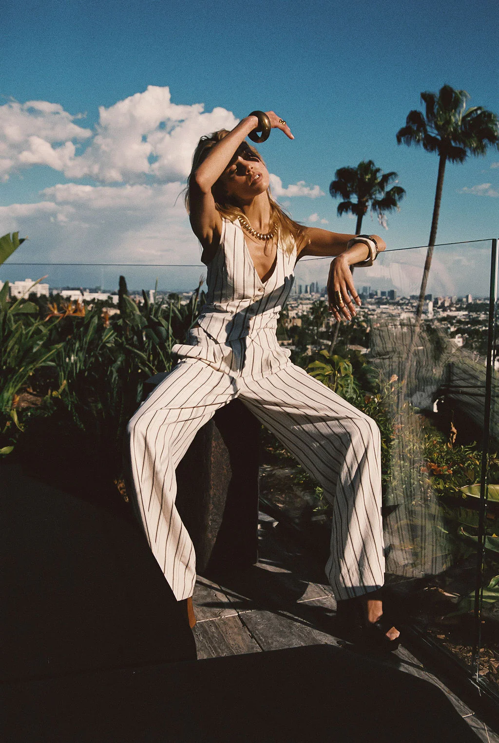 Diane White Striped Trousers - Image 6