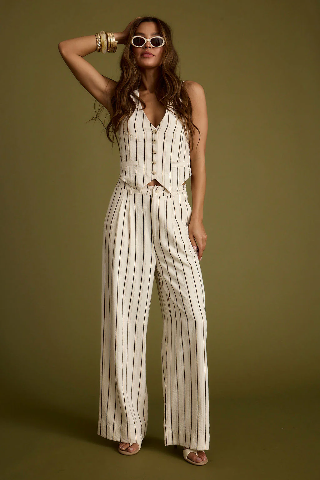 Diane White Striped Vest - Image 7