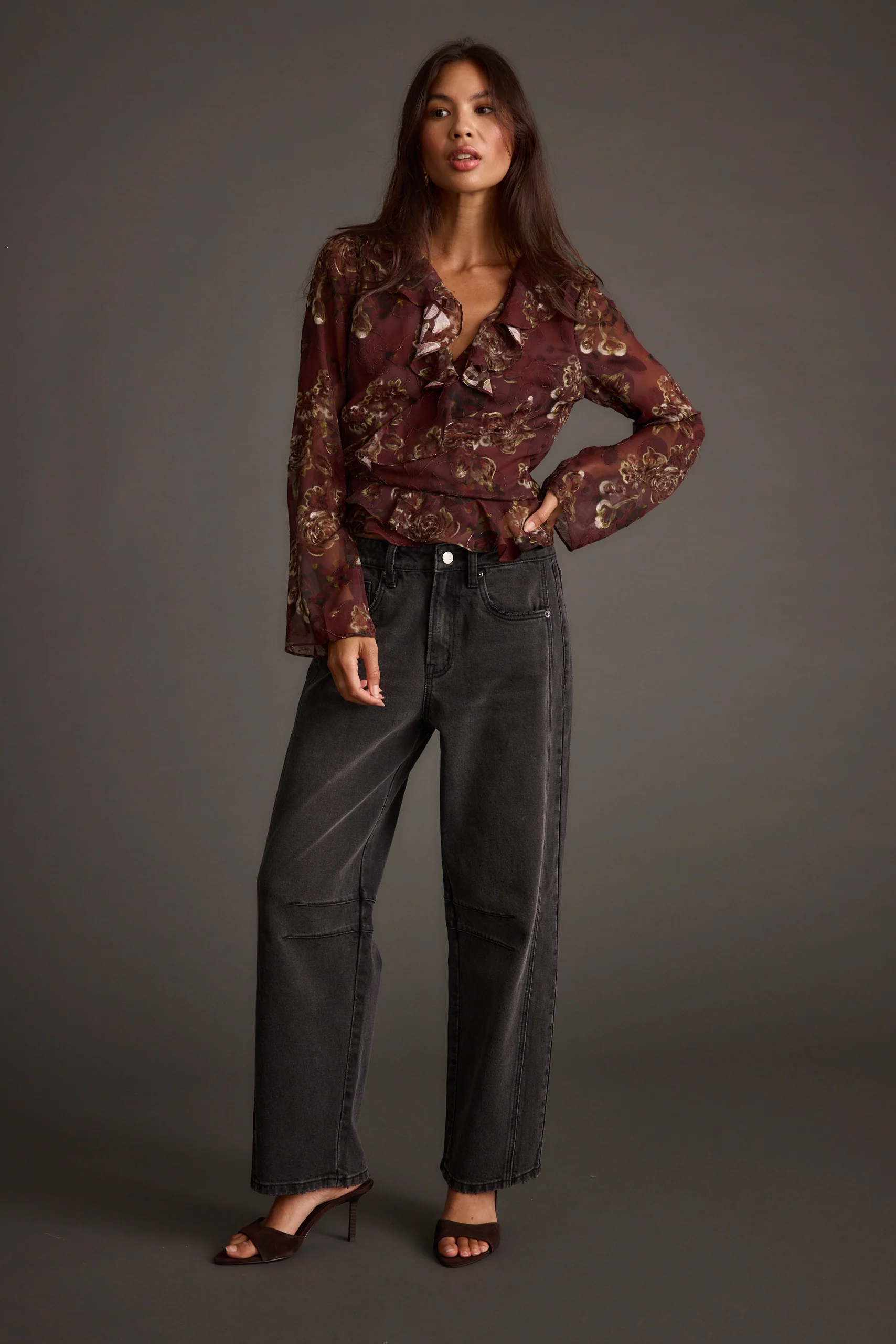 Dominique Plum Floral Blouse - Image 5