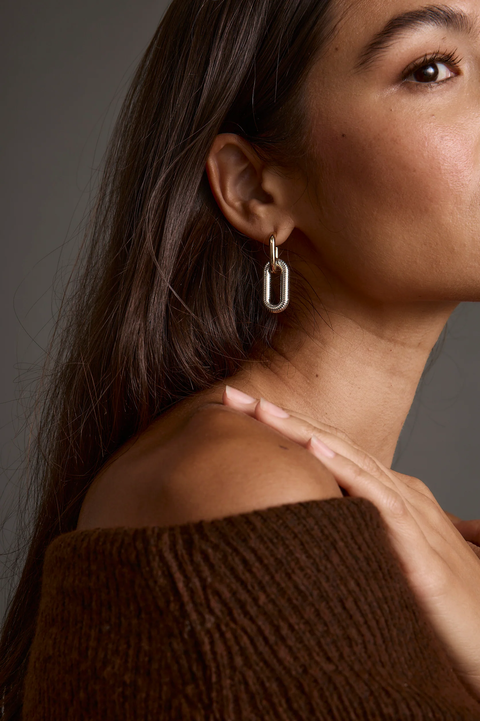 Elsie Mixed Metal Earrings - Image 2