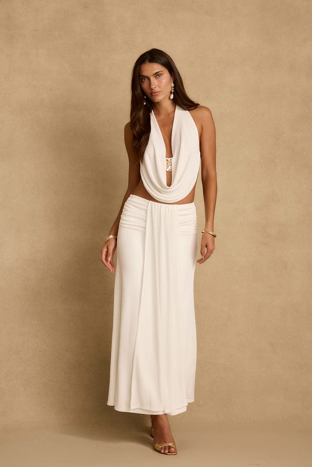 Emmeline White Maxi Skirt - Image 5