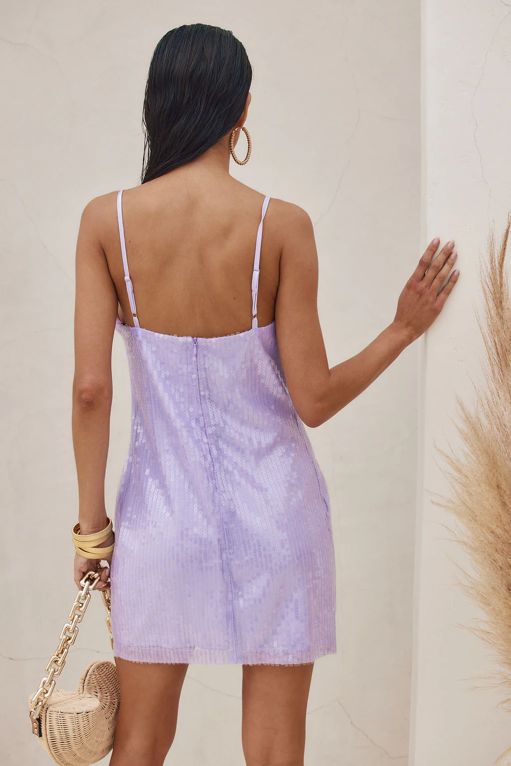 Emmy Lavender Sequin Mini Dress - Image 2
