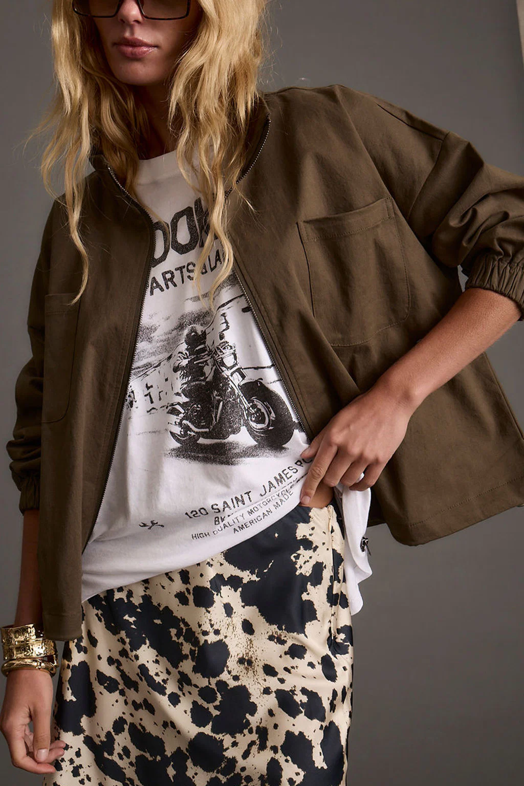 Fairfax Olive Canvas Relaxed Fit Utility Jacket - Image 2