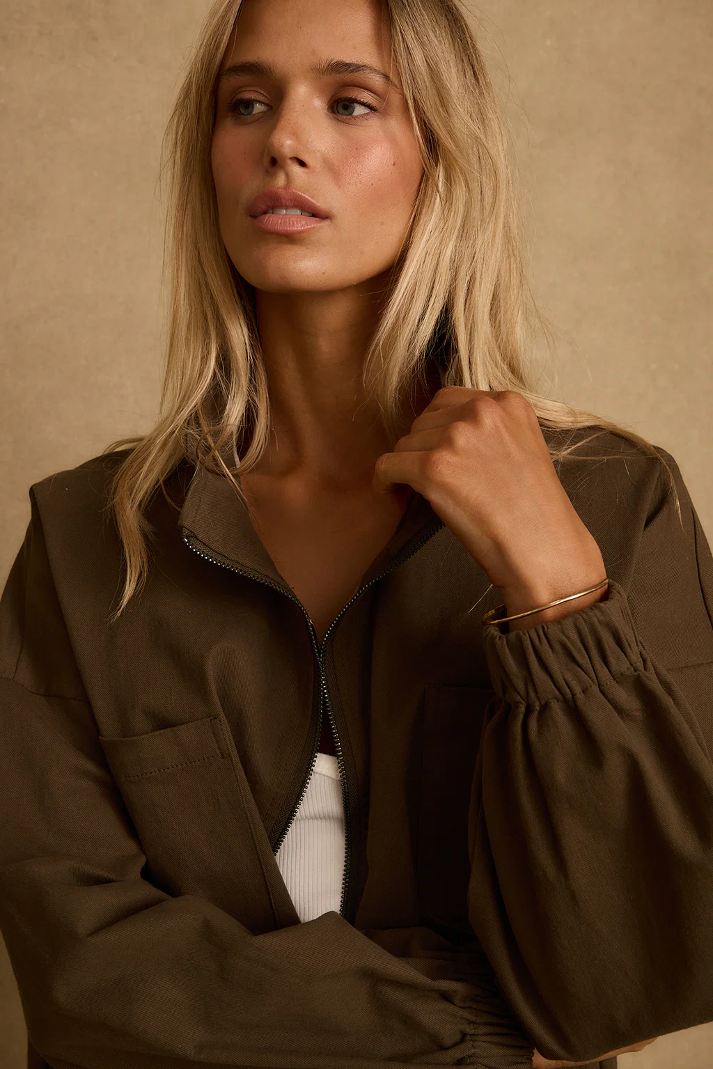 Fairfax Olive Canvas Relaxed Fit Utility Jacket - Image 7