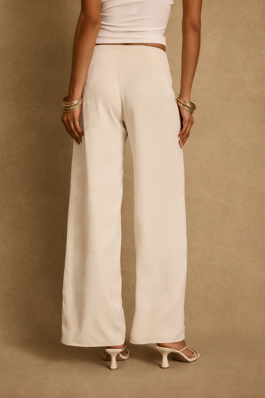 Finnian Ivory Jacquard Trousers - Image 9