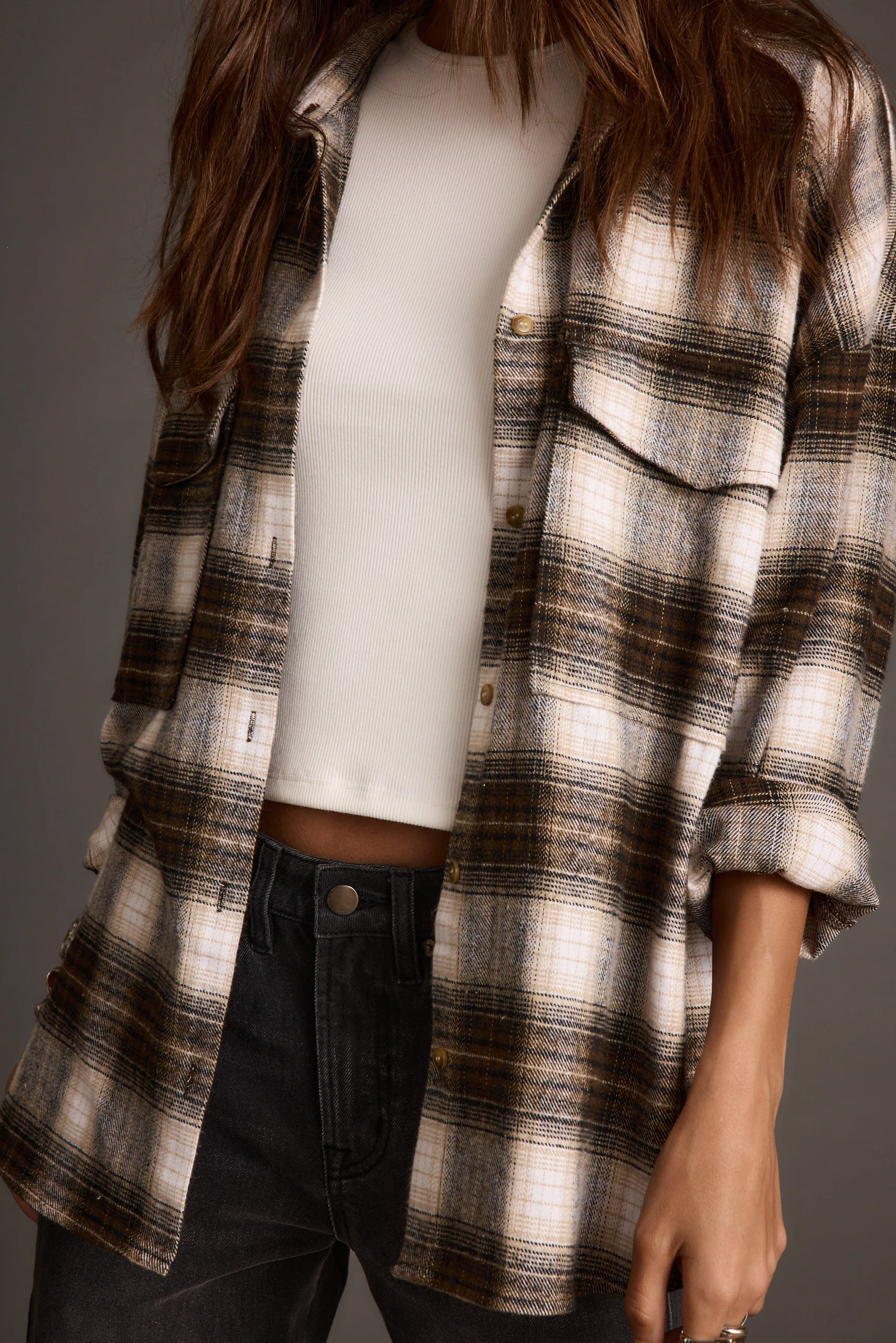 Fireside Espresso Plaid Flannel - Image 13