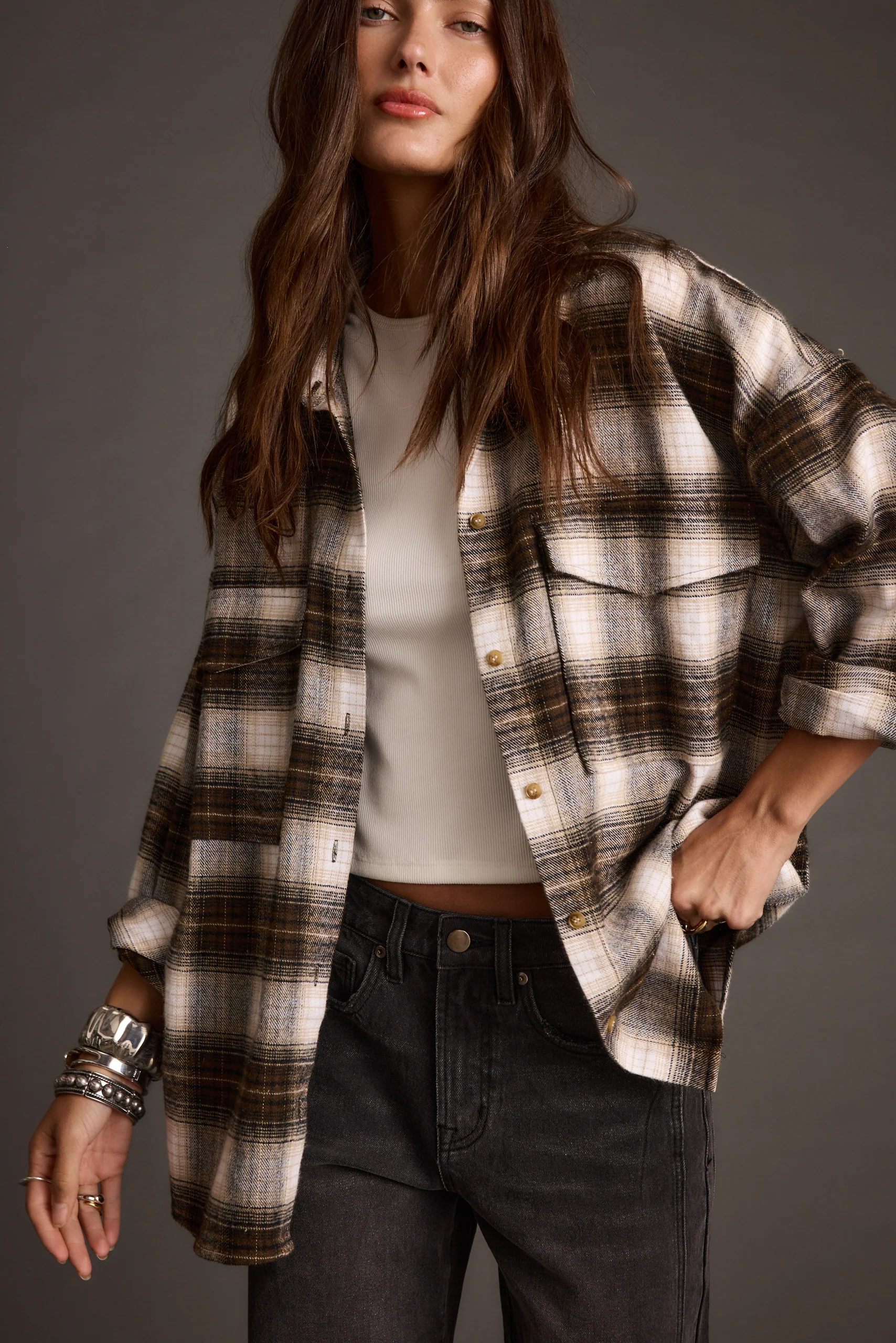 Fireside Espresso Plaid Flannel - Image 2