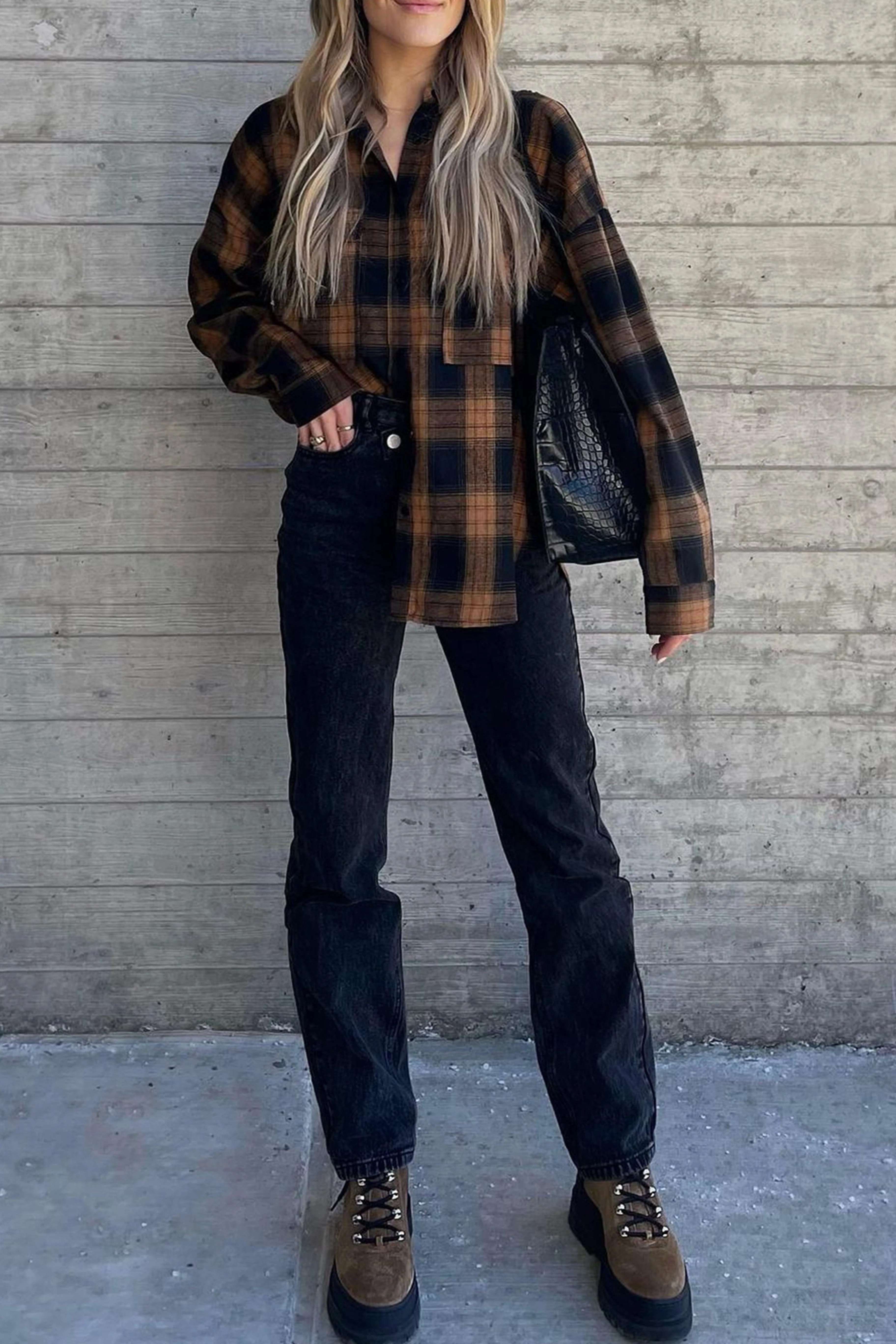 Fireside Mocha Plaid Flannel - Image 6