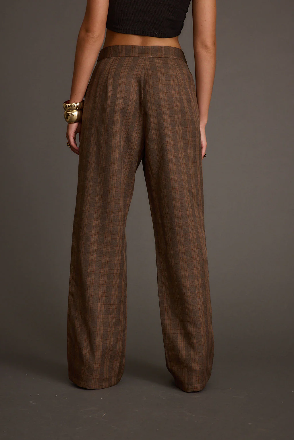 Franklin Tan Checkered Pant - Image 2
