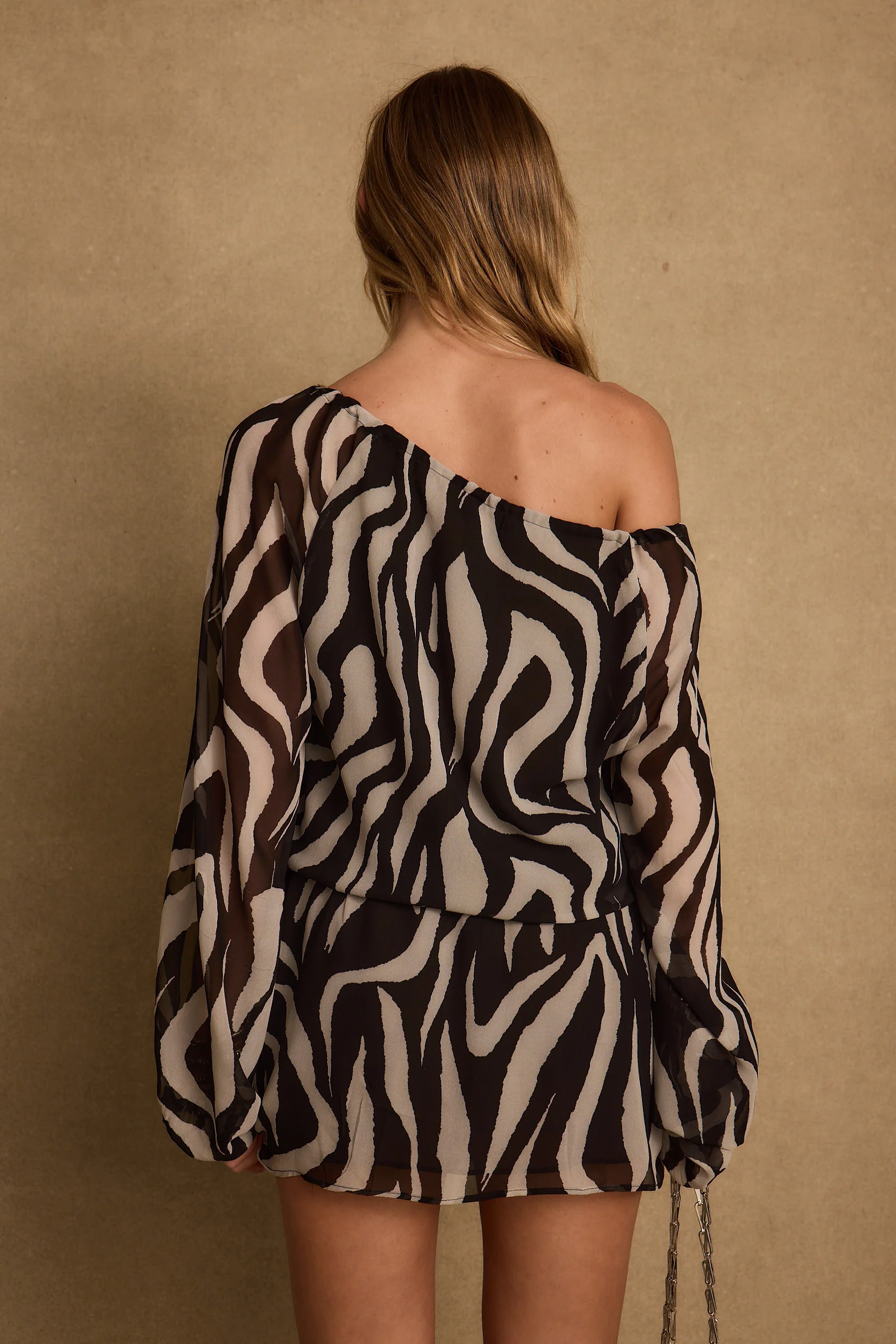 Gina Zebra Mini Dress - Image 10