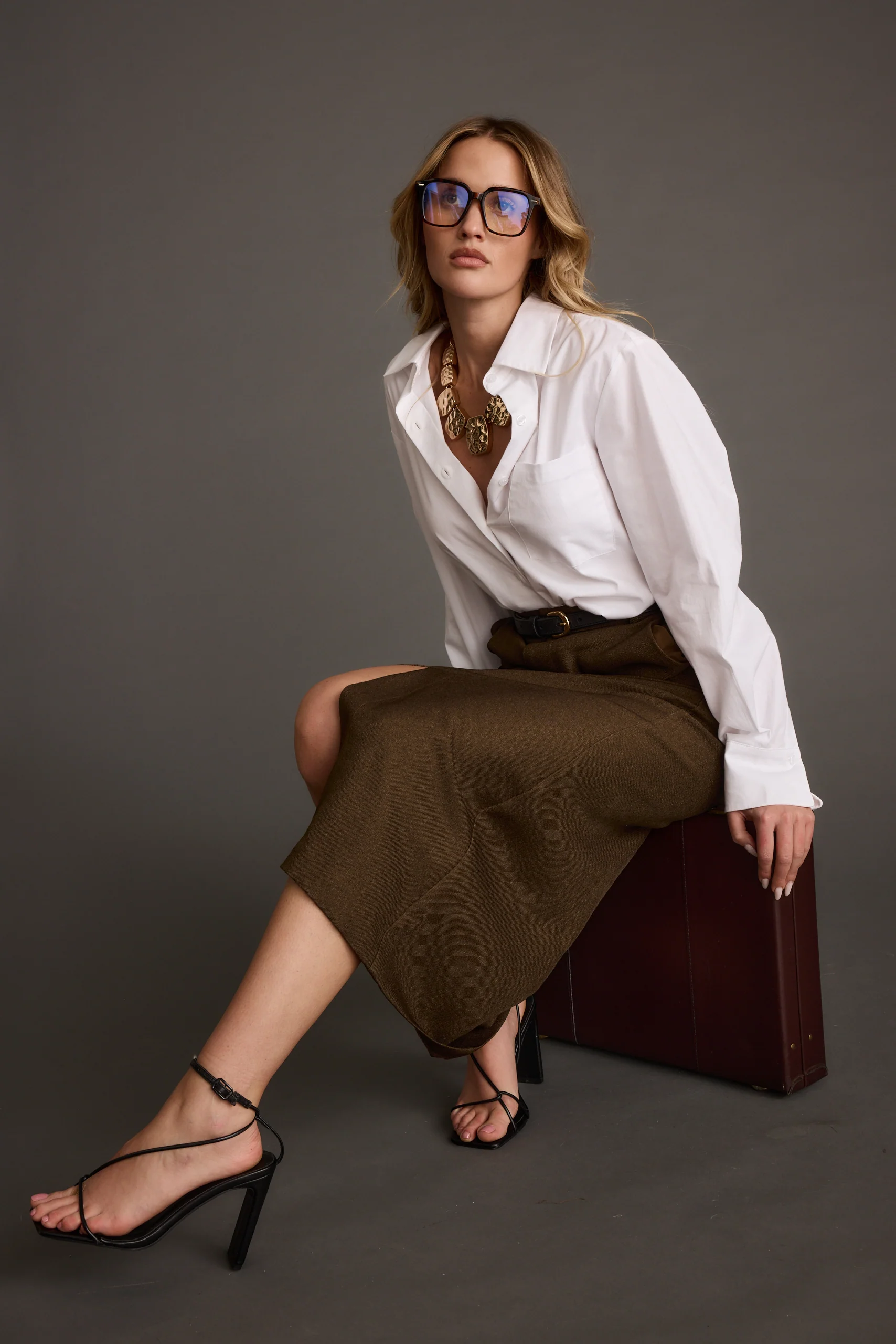 Gisele White Poplin Button Down - Image 10