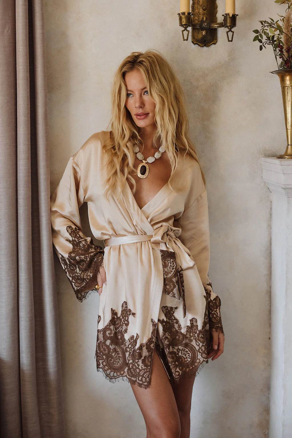 Gold Standard Champagne Kimono Dress - Image 2