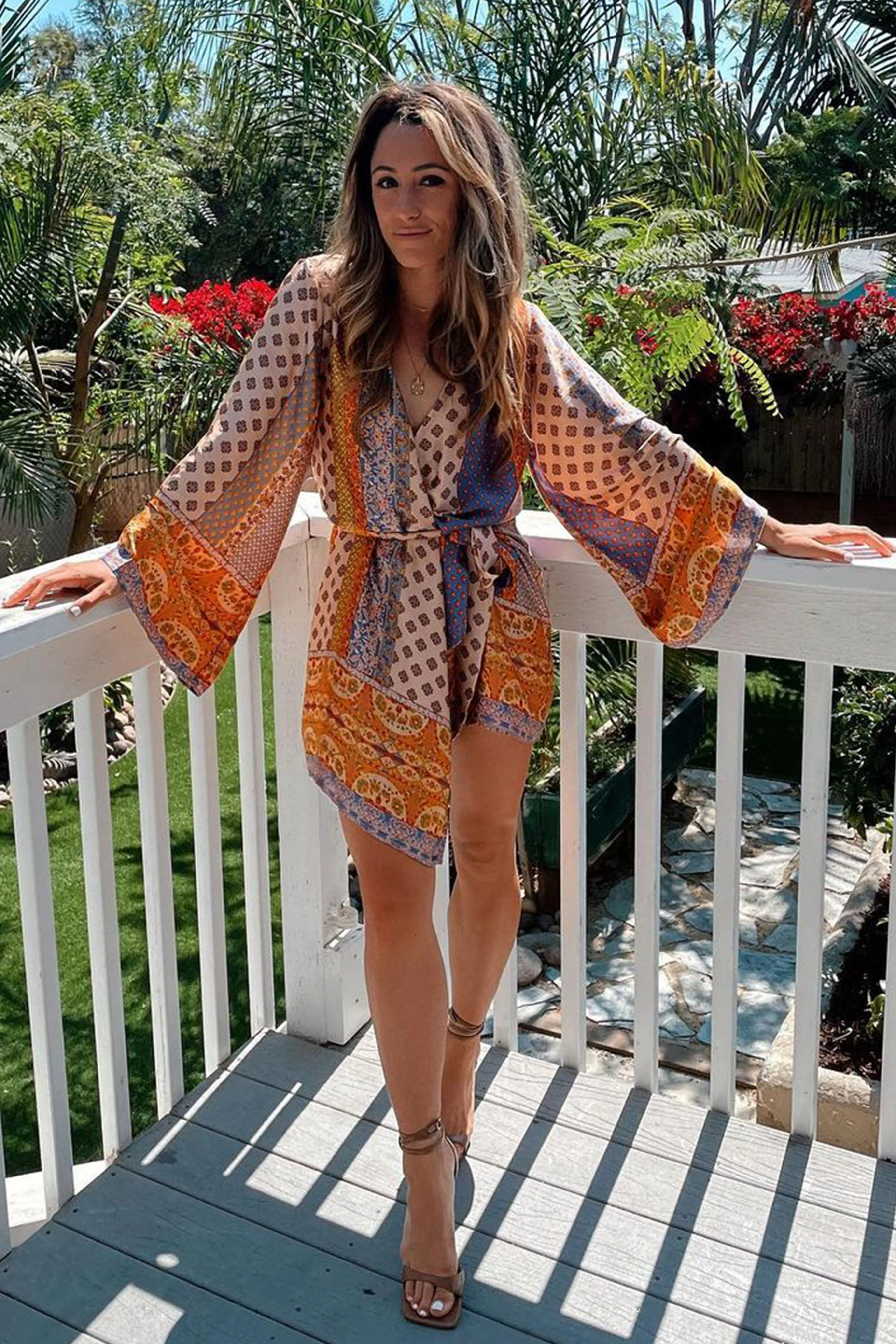 Gold Standard Multicolored Kimono Dress - Image 10