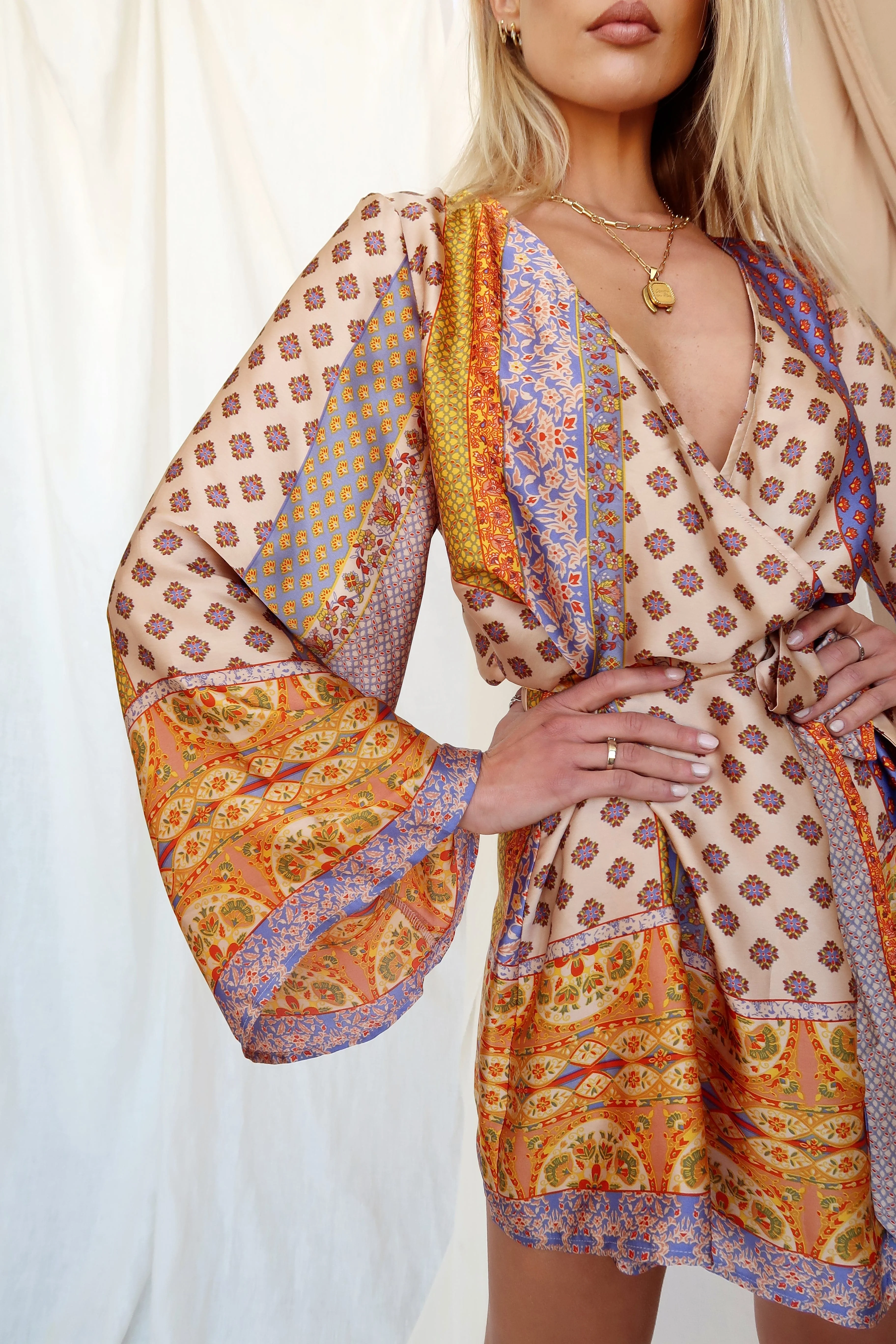 Gold Standard Multicolored Kimono Dress - Image 6