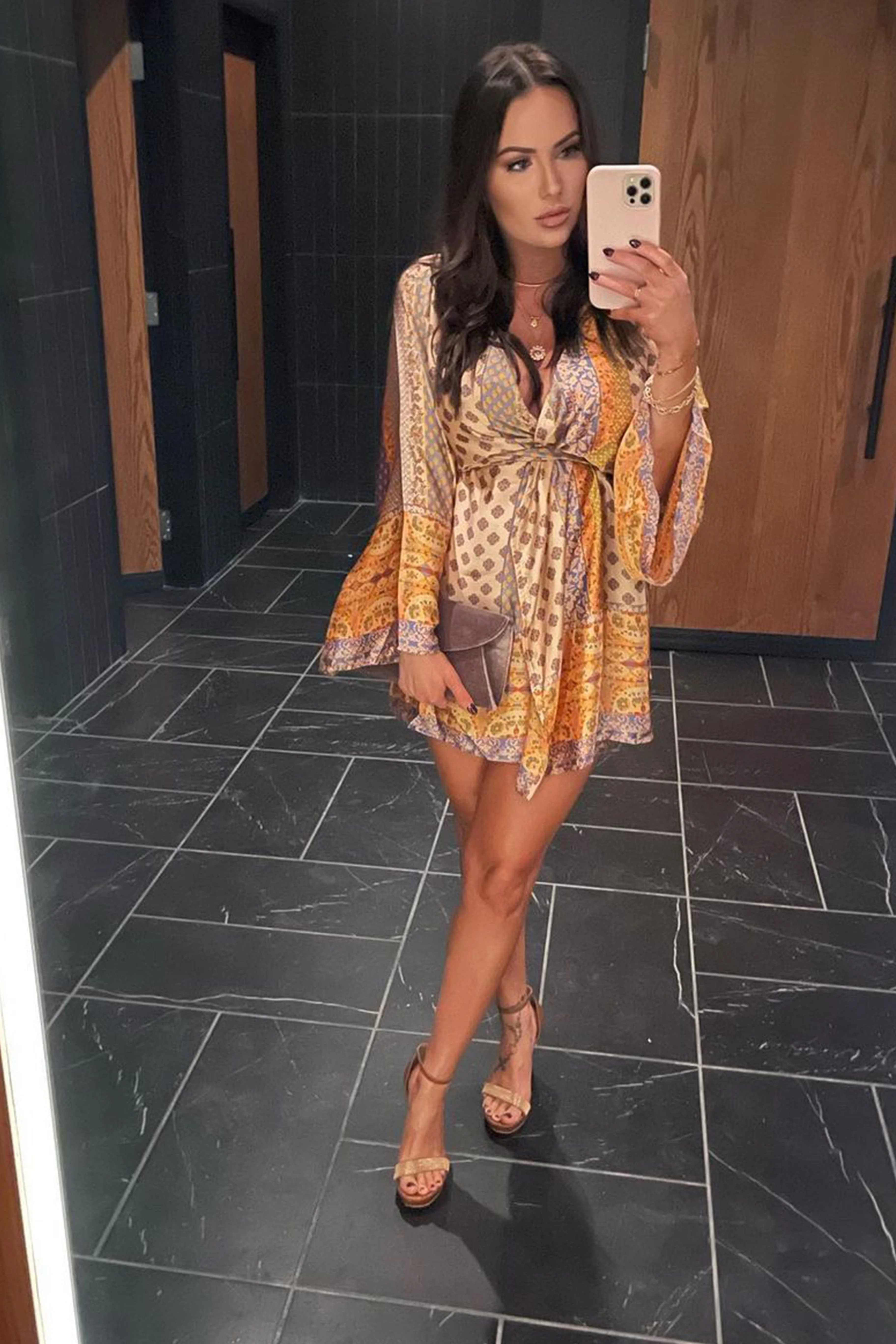 Gold Standard Multicolored Kimono Dress - Image 7