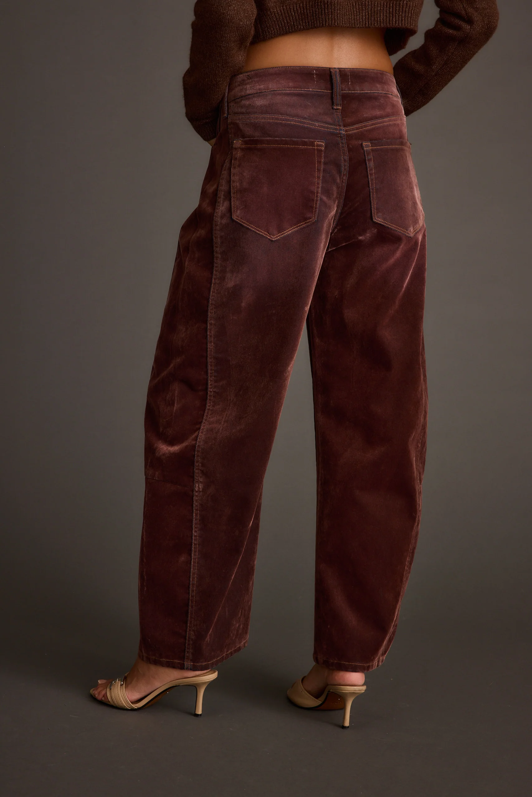 Gracyn Mulberry Velveteen Barrel Pants - Image 3