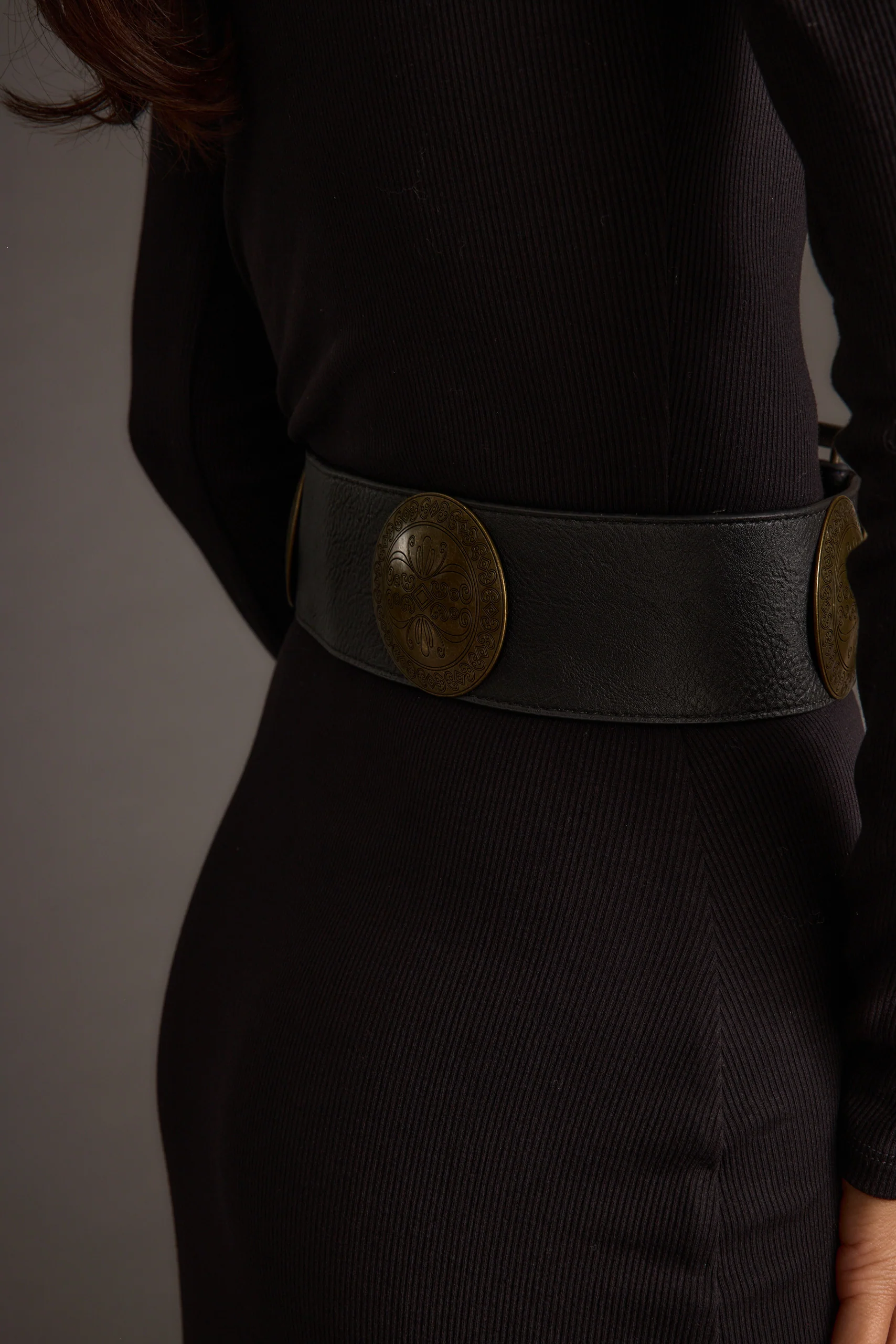 Greenwich Black Medallion Statement Belt - Image 4