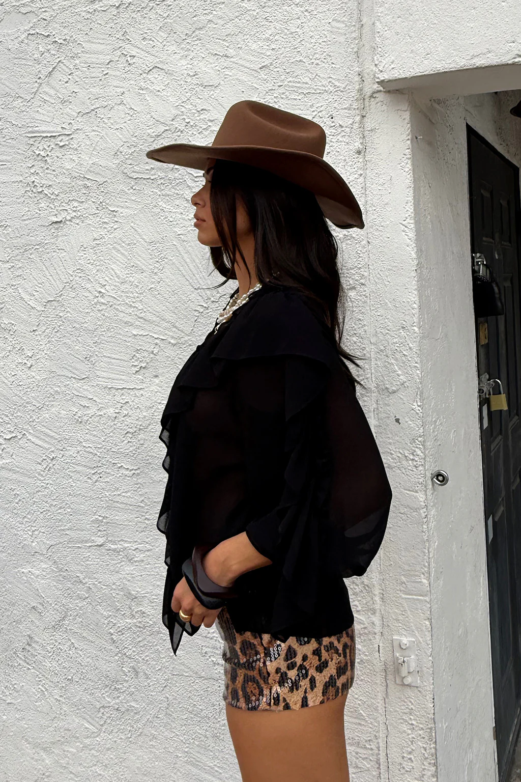 Harlow Black Ruffle Blouse - Image 3