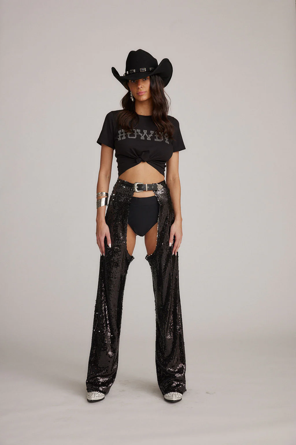 Hartley Black Sequin Chaps - Image 5