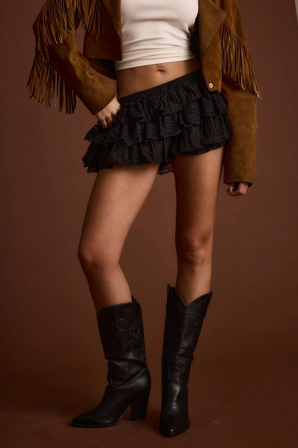 Heartstrings Black Ruffle Bloomer Shorts - Image 4