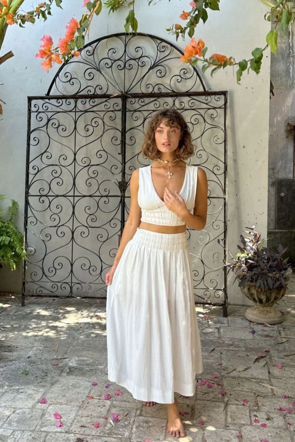 Horizon White Maxi Skirt - Image 4