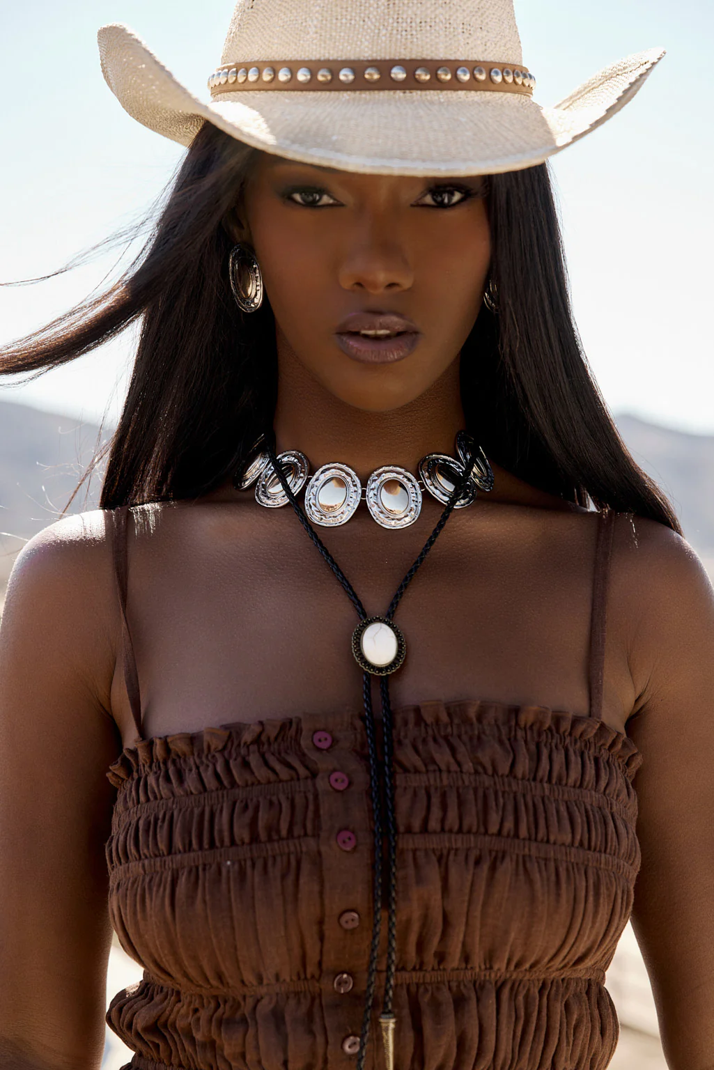 Indie Mocha Smocked Mini Dress - Image 7