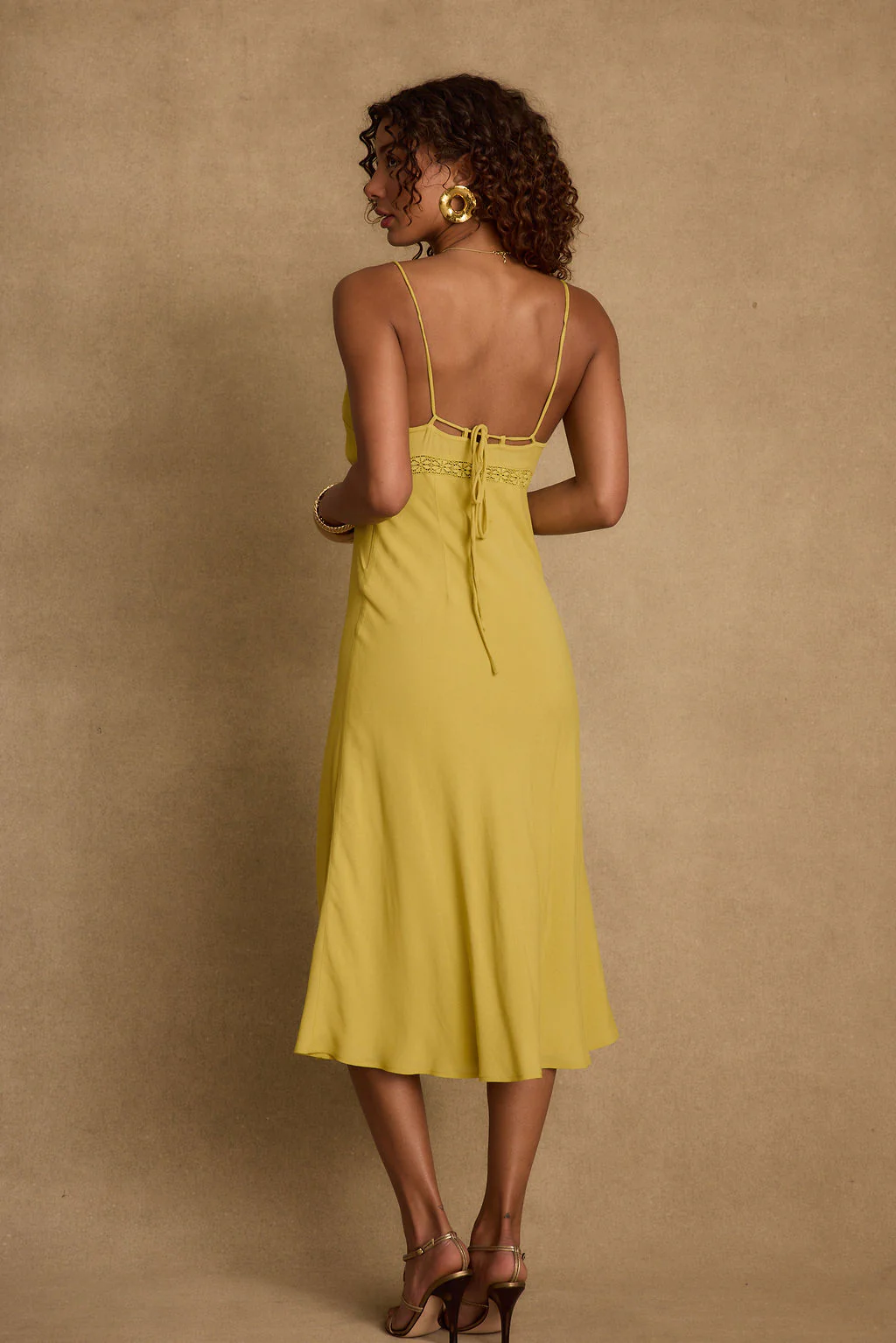 Isabella Chartreuse Midi Dress - Image 2