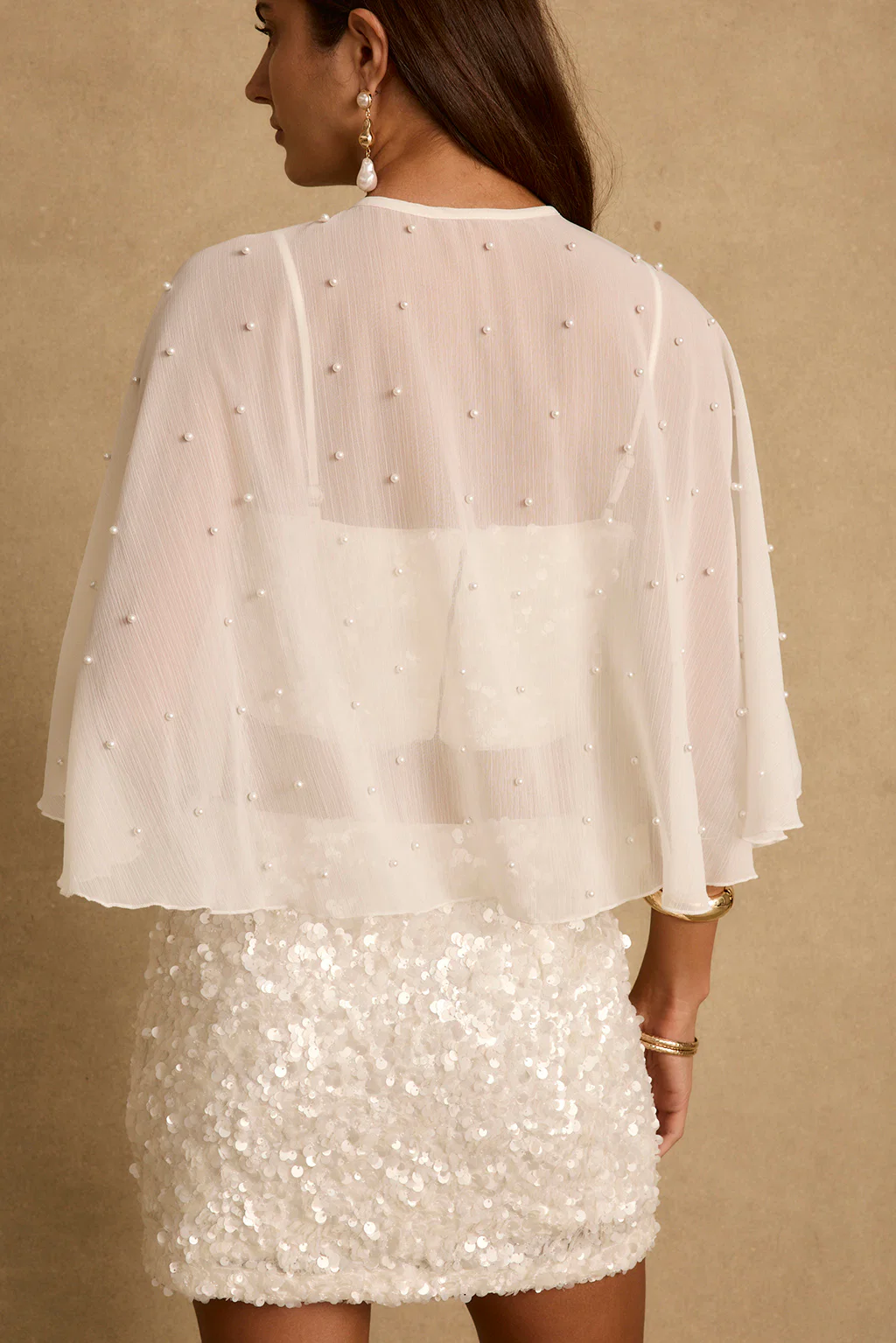 Isadora Pearl Embellished Cape - Image 6