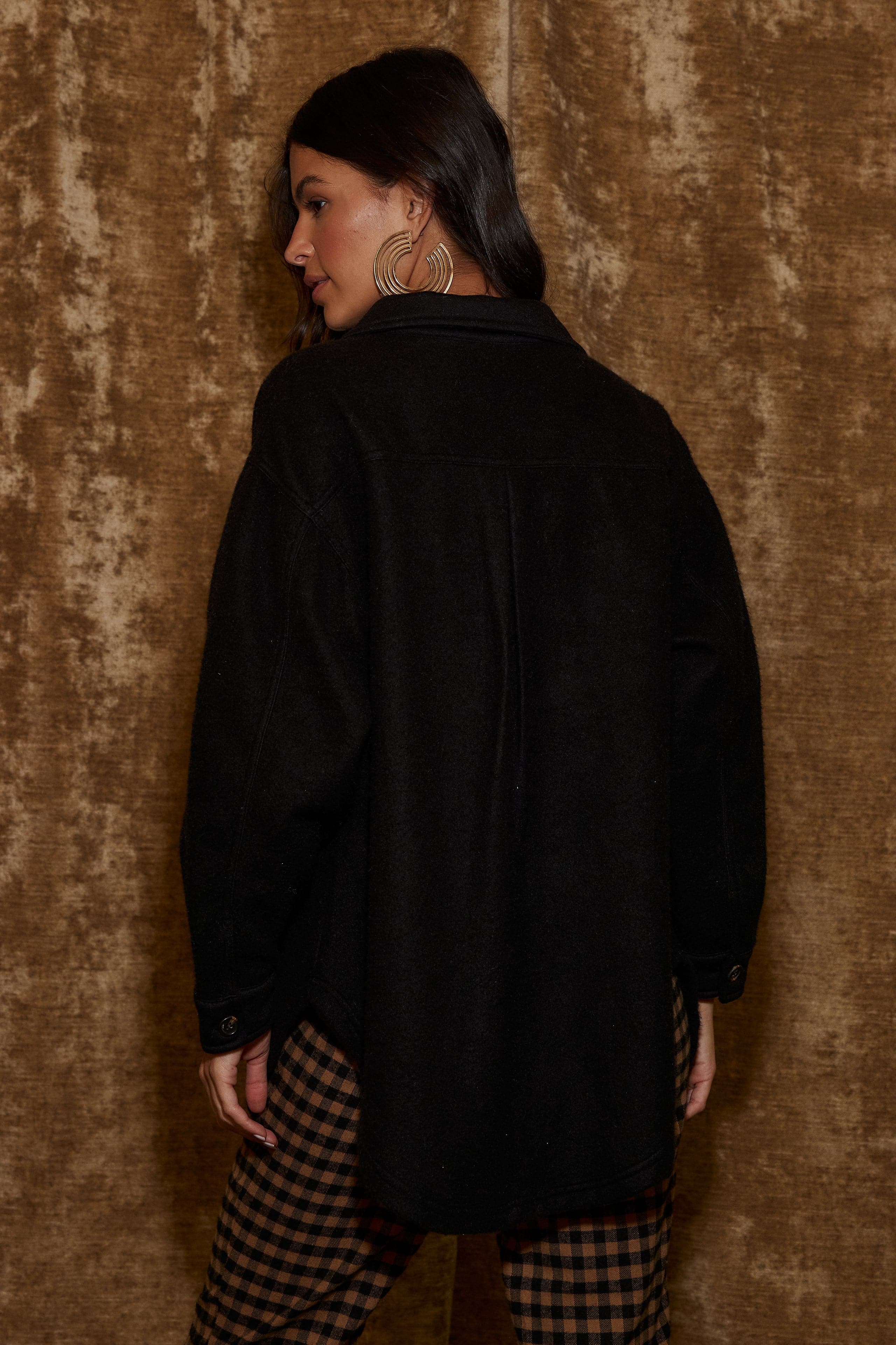 Jayne Black Cozy Button Up Shirt - Image 3