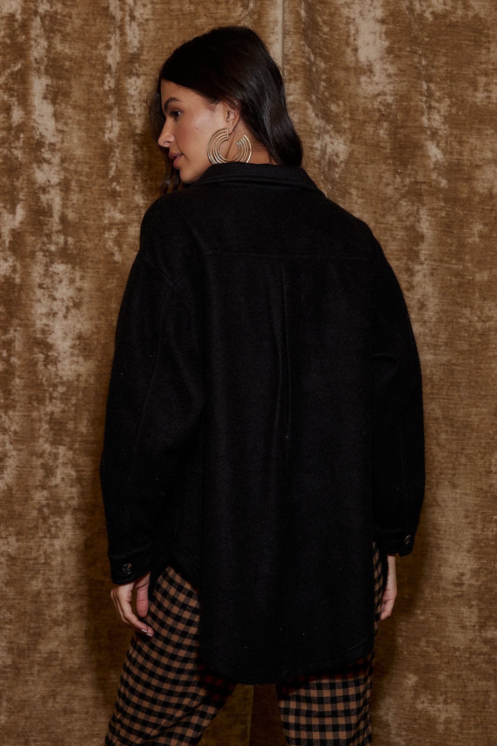 Jayne Black Cozy Button Up Shirt - Image 9