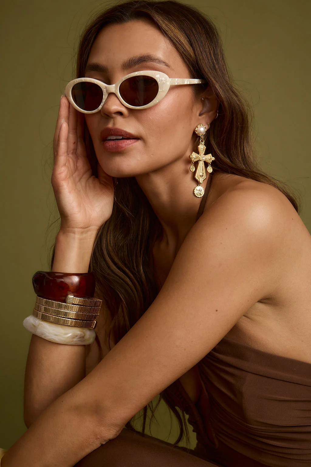 Joanne Cream Milky Sunglasses - Image 7