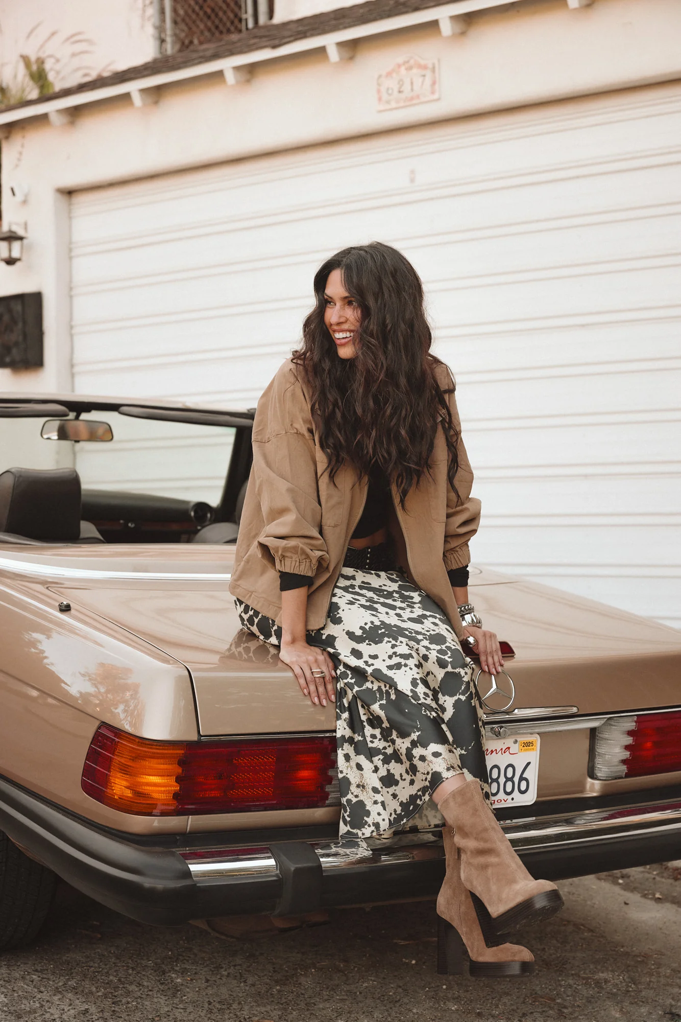 Kacey Cowhide Maxi Skirt - Image 6